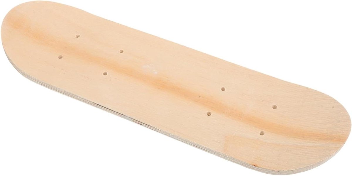 Blank Skateboard Deck - Houten Skateplank - Zelf Ontwerpen - Onbehandeld Esdoornhout - 43 x 12.5 cm - Beige Skateonderdeel kopen online