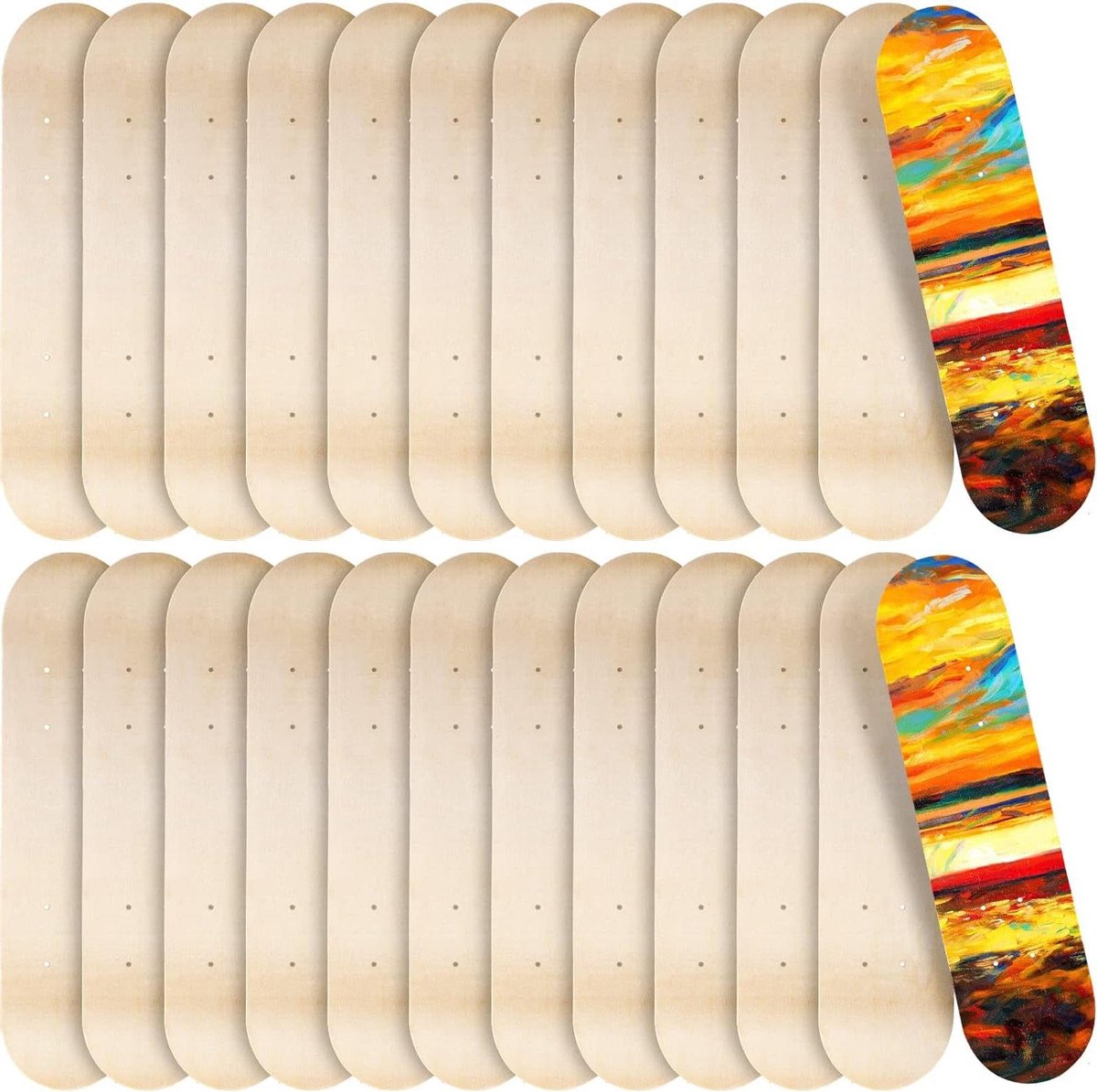 Blank Skateboard Decks - Houten Skateboards Bulk - DIY Kunst Project - 7 Laags Esdoornhout - 61 x 15 cm Skateonderdeel kopen online