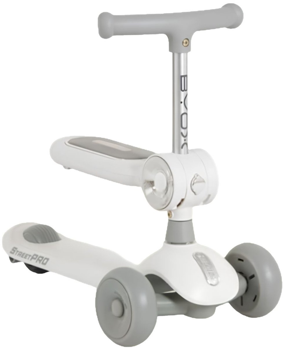 byox streetpro grey 2 in 1 kinderstep met licht en geluid