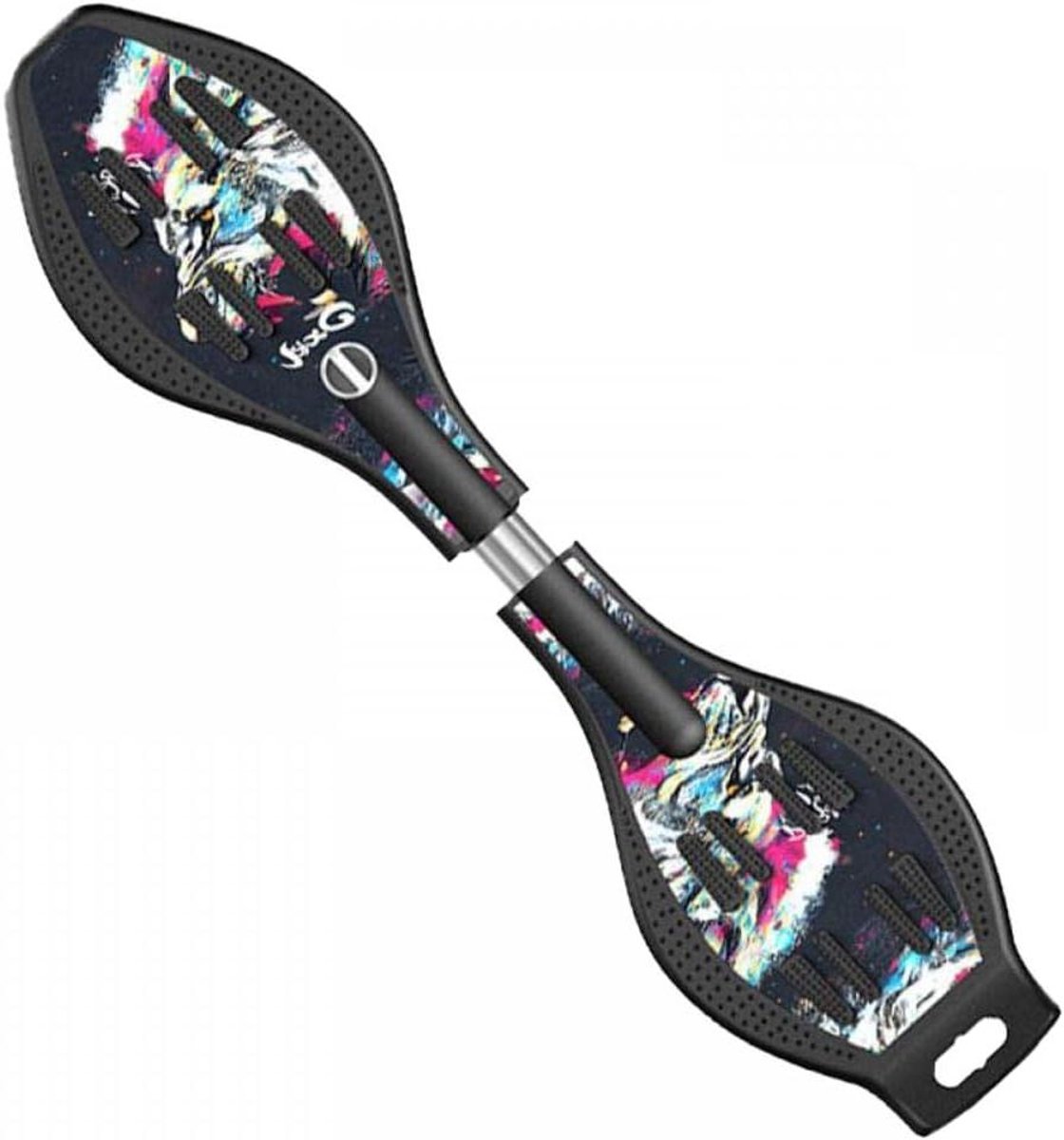 caster board twistboard waveboard buiten spelen verlichte wielen 88 cm blauw