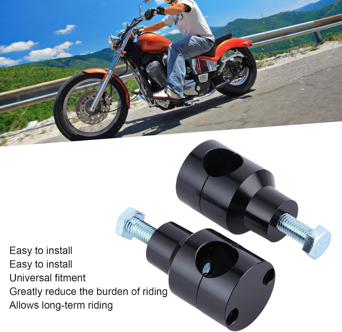 Circular Lenker Riser Halterung Halterung Motorradteile 25mm/1.0in (Schwarz 25mm) Driewieler kopen online