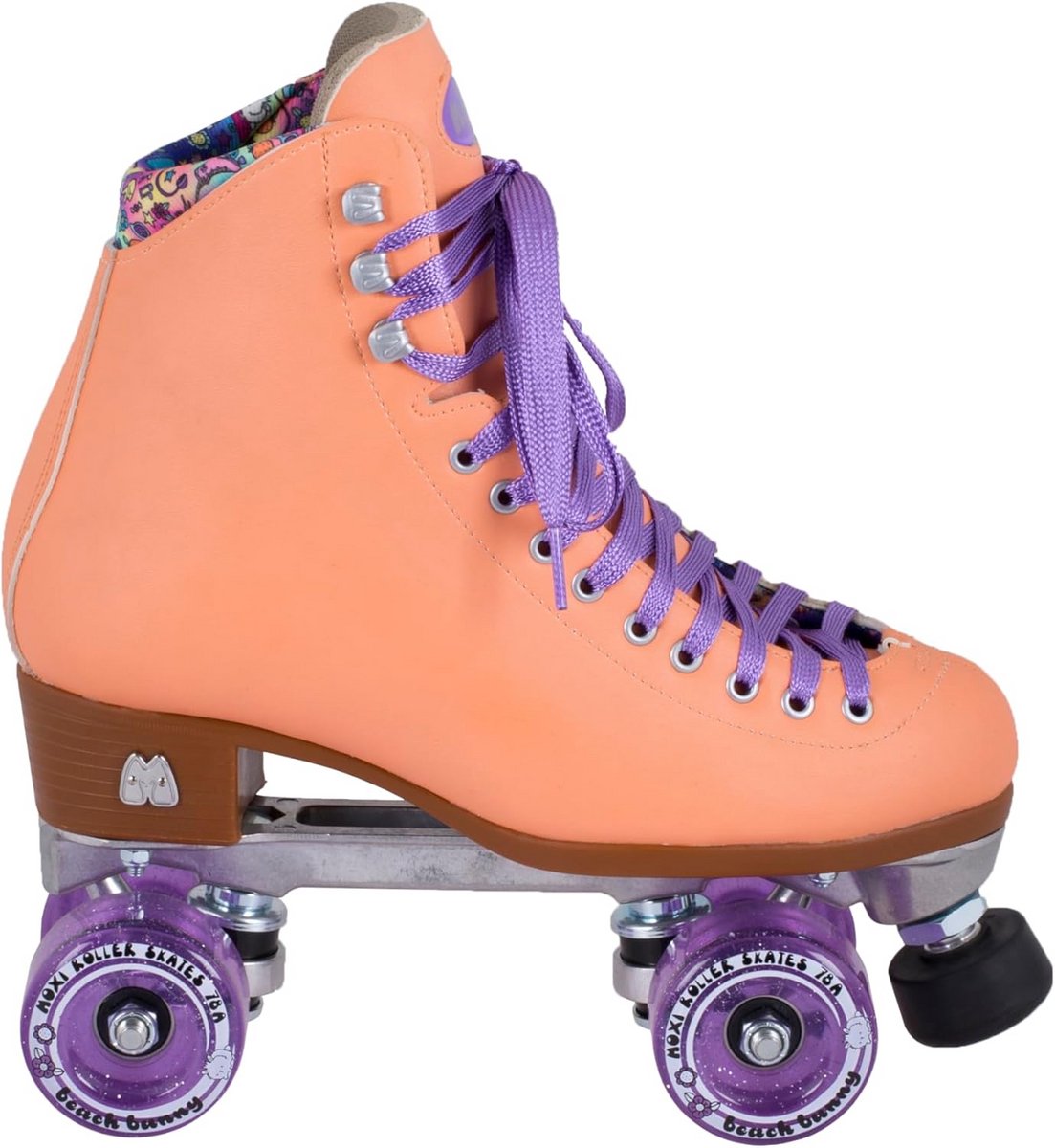 comfortabele quad rolschaatsen peach roze beginners en gevorderden