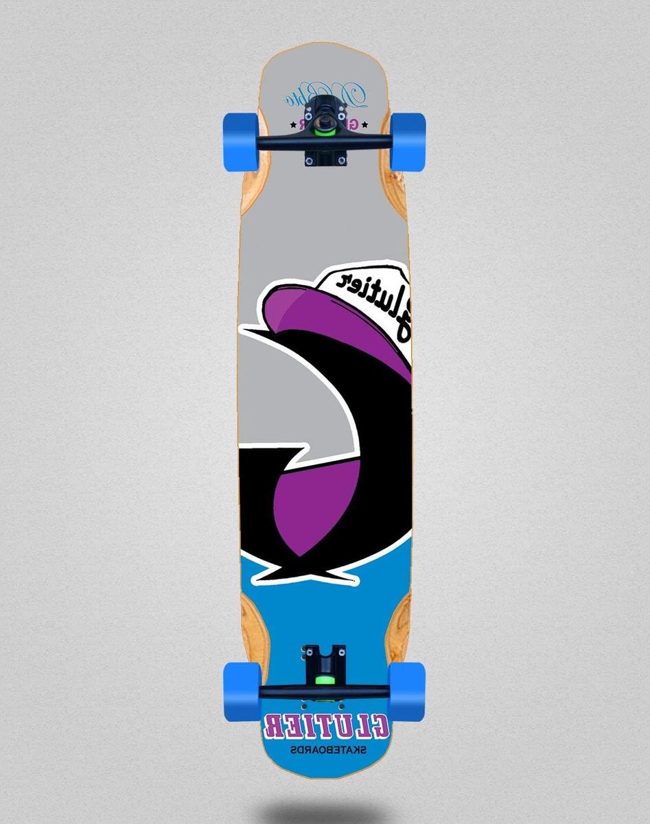 Compleet Longboard - Bamboe Skateboard - Cruisen Stadsverkeer - Mix Bamboe Constructie - 38x8.45 Inch - Blauw Longboard kopen online