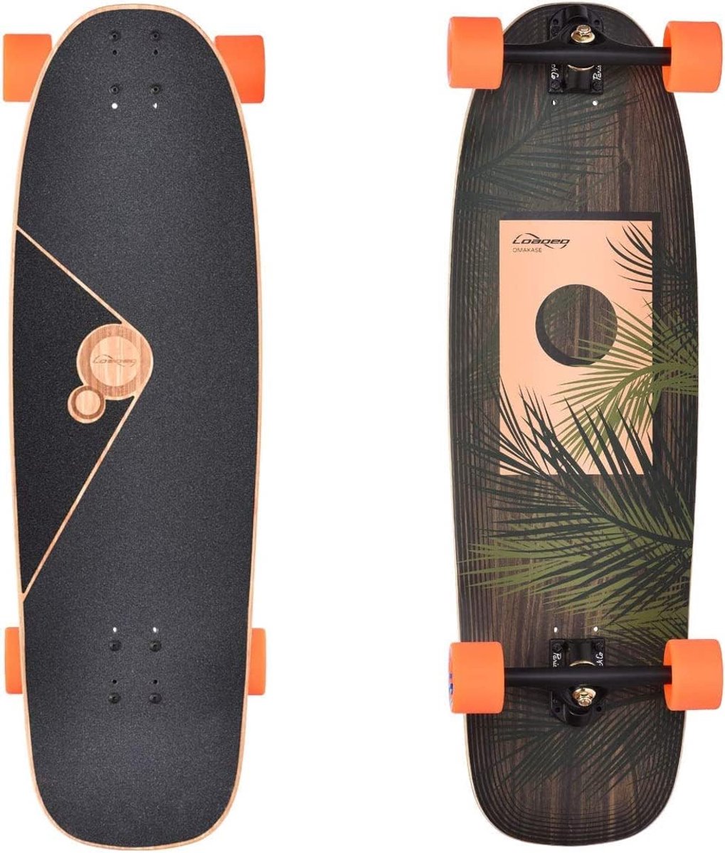 Compleet Longboard - Bamboe Skateboard - Soepel Rijden - Glasvezel Versterkt - 70 mm Wielen - Zwart Walnoot Longboard kopen online