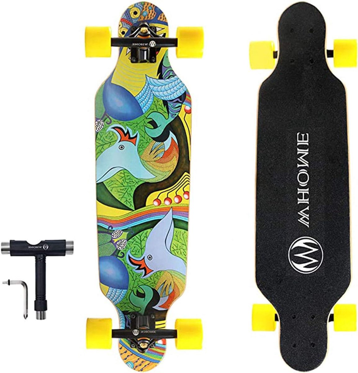 Compleet Longboard - Carving Skateboard - Cruisen en woon-werkverkeer - ABEC-9 Lagers - 31 inch - Stijl B Skateonderdeel kopen online