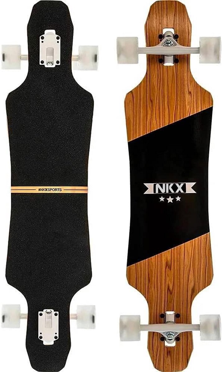 Compleet Longboard - Cruiser Skateboard - Transport en cruisen - 6 Lagen esdoorn - 100 cm - Olijf Longboard kopen online