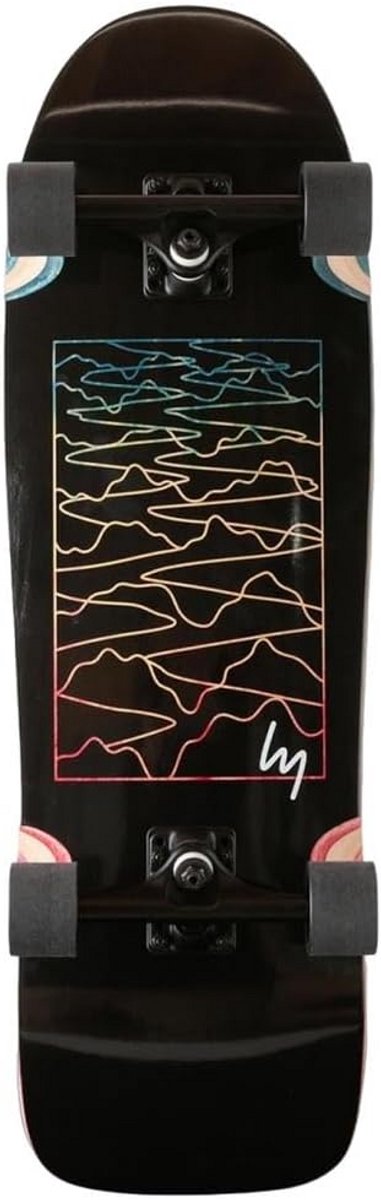 Compleet Longboard - Skateboard - Straat Cruisen - Uniek Kleurverloop - 79 cm - Zwart Longboard kopen online