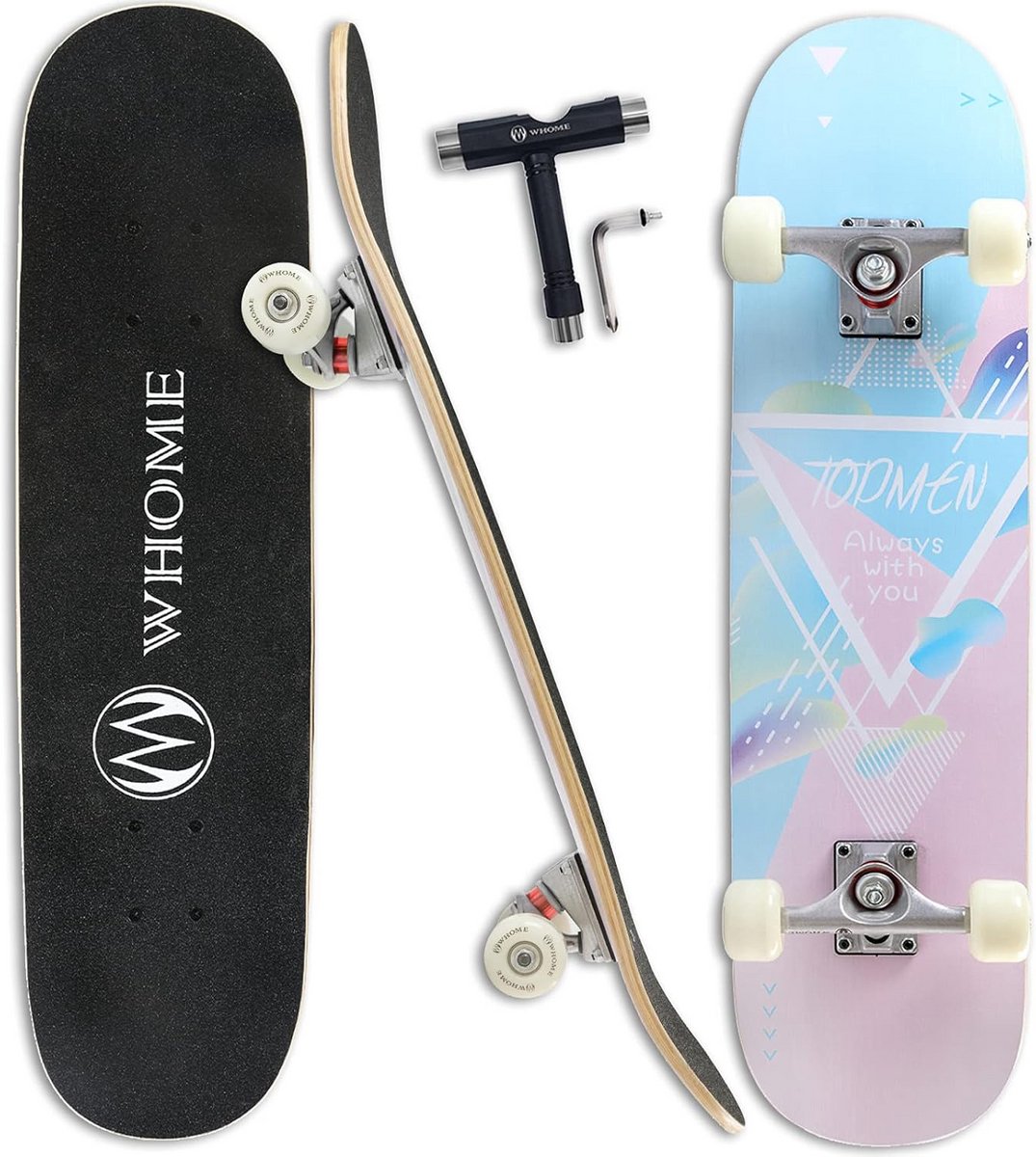 Compleet Skateboard 31 inch voor Beginners en Gevorderden - 8-laags Esdoorn Deck ABEC-9 Lagers Skateonderdeel kopen online