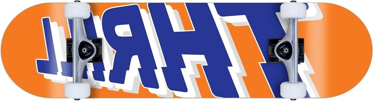 Compleet Skateboard - Beginners Board - Straat Skaten - 7 Laags Esdoornhout - 8.00 Inch - Oranje Logo Skateonderdeel kopen online