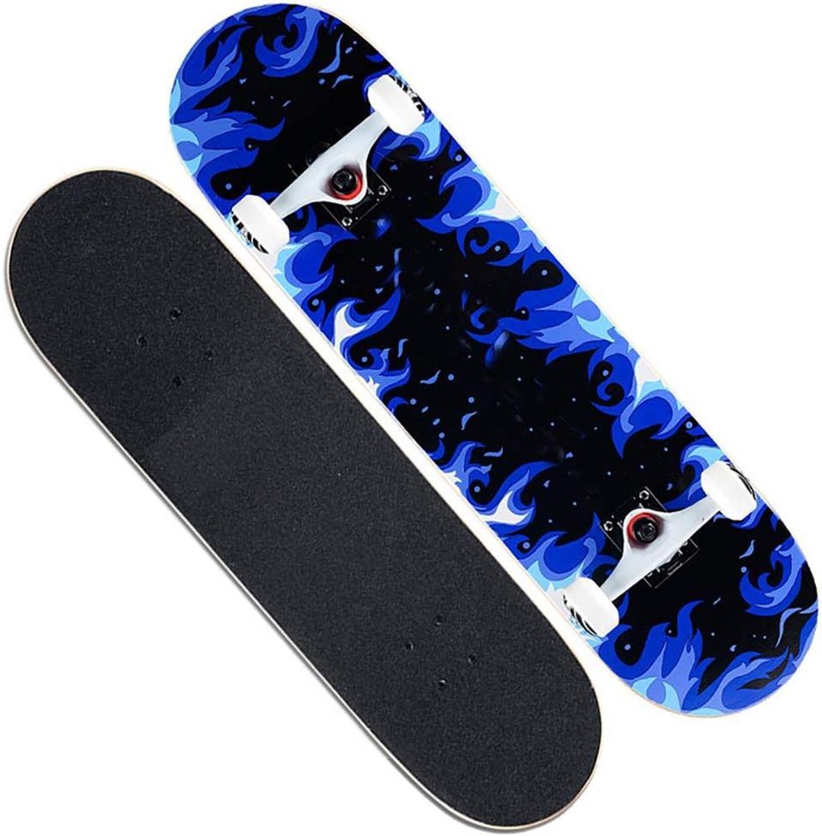 Compleet Skateboard - Beginners Skateboard Pro Skateboard - Stunts Uitvoeren - Dubbelzijdig Randontwerp - 31 x 8 Inch - Diverse patronen Skateonderdeel kopen online
