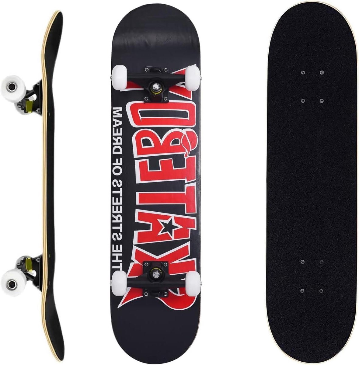 Compleet Skateboard - Beginners Skateboard - Stabiel Skaten - 7-laags Esdoorn Deck - 80 x 20 cm - Meerkleurig Skateonderdeel kopen online