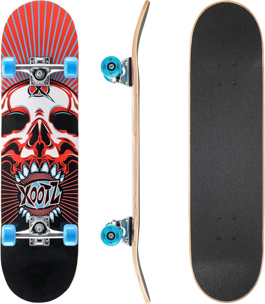 Compleet Skateboard - Beginnersboard - Buiten Spelen - 9-laags Esdoorn Dek - 31 Inch - Multicolor Skateonderdeel kopen online