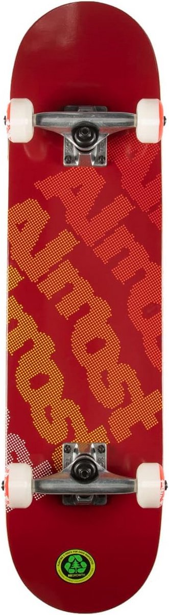 compleet skateboard beginnersboard street cruising antislip grip 775 inch rood