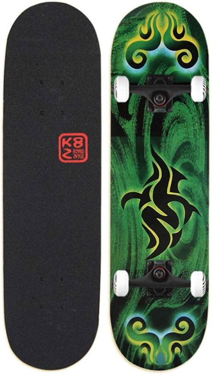 Compleet Skateboard - Cruiser Board - Stunts en Tricks - 8 Lagen Esdoorn Dek - 31 x 8 Inch - Zwart Skateonderdeel kopen online