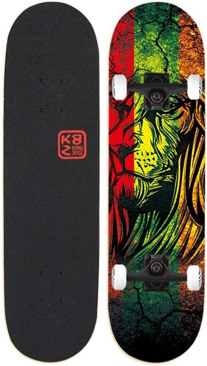 compleet skateboard cruiser pro board stunts uitvoeren dubbelzijdig deck 31 x 8 inch zwart