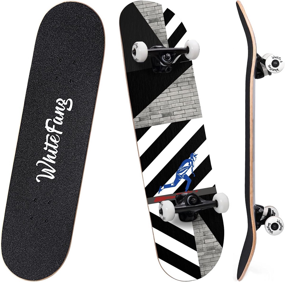compleet skateboard double kick board buitenplezier 7 lagen esdoorn 31 inch eindeloos pad