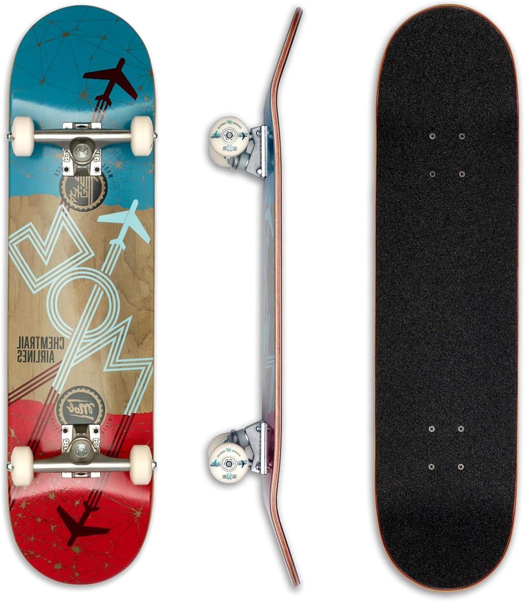 compleet skateboard esdoornhout board straat skaten uniek grafisch design 8 0 inch breed bruin geverfd