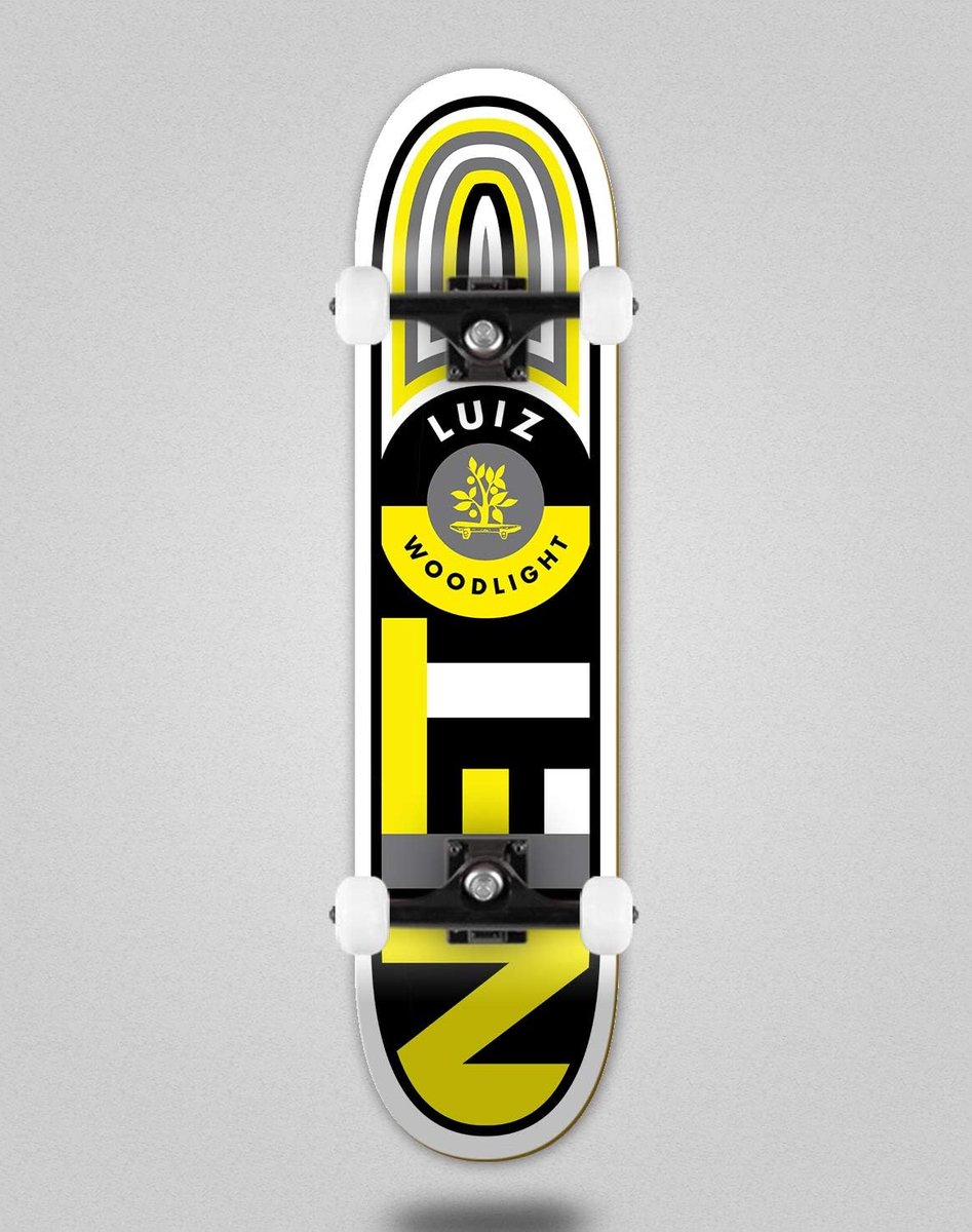 compleet skateboard houten plank buiten sporten hout constructie 8 125 inch zwart geel