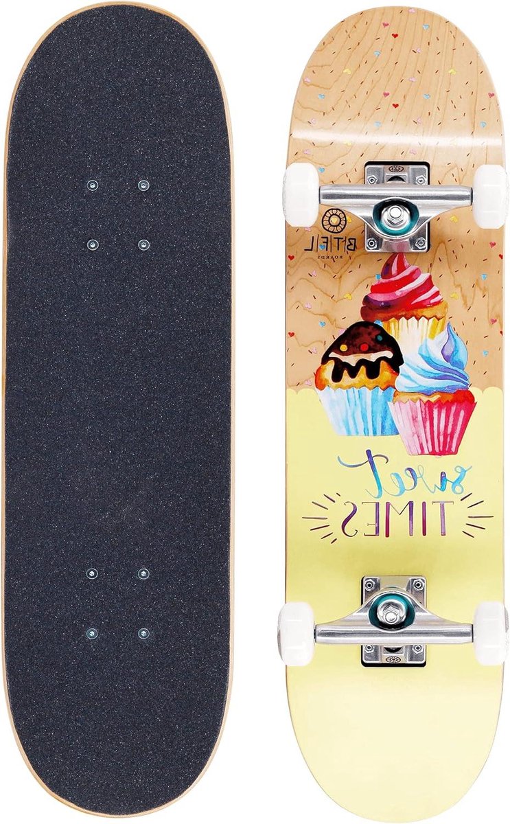 Compleet skateboard - Kinder skateboard - Buiten spelen - 7 lagen esdoorn - 18 x 71 cm - Alice Skateonderdeel kopen online
