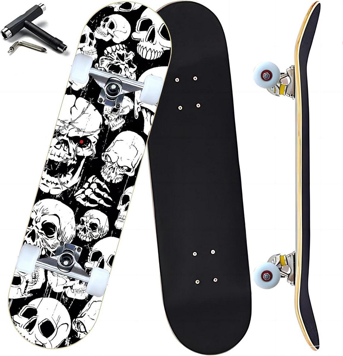Compleet Skateboard - Longboard Deck - Straat Tricks - 7 Lagen Esdoorn - 787 cm - Schedel Skateonderdeel kopen online