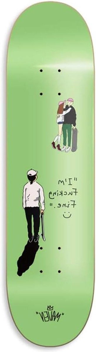 compleet skateboard outdoor board balans ontwikkelen 7 lagen esdoorn 80x20 cm design 1