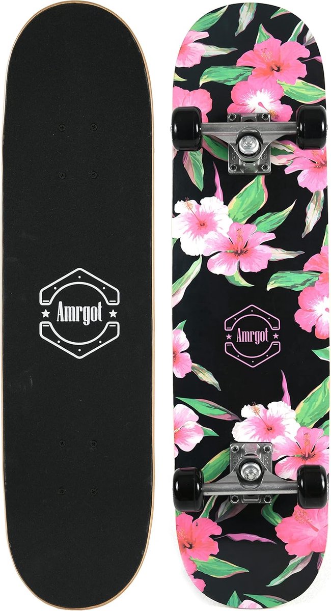 compleet skateboard outdoor board stad tricks esdoorn hout 31 inch zwart