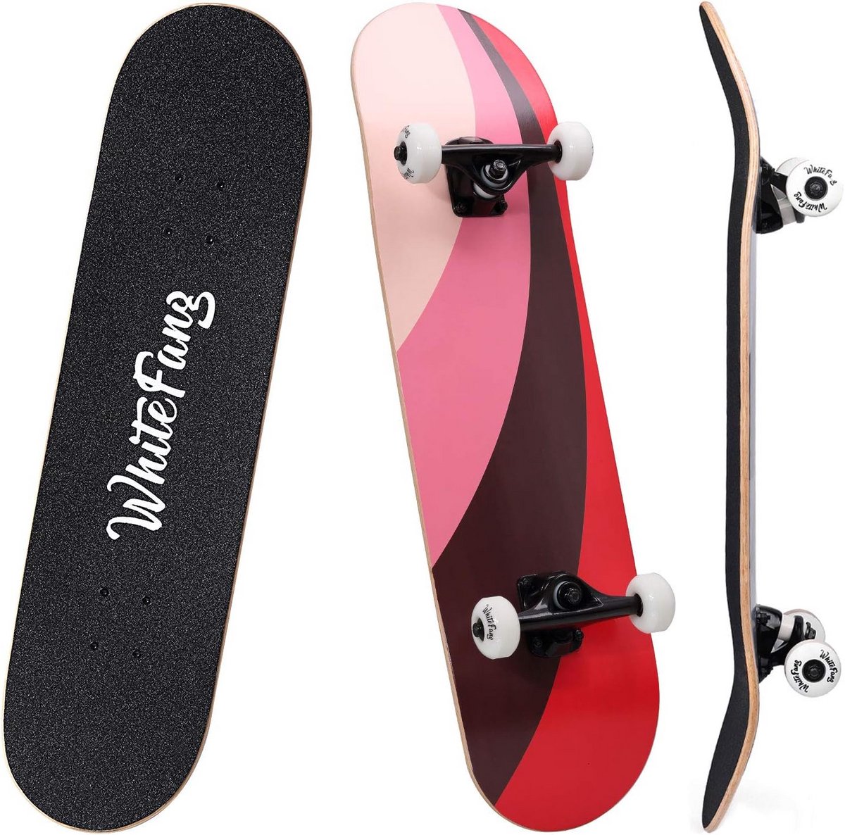Compleet Skateboard - Outdoor Board - Straat en park - 7 lagen esdoorn - 789 cm - Zwart-wit design Skateonderdeel kopen online