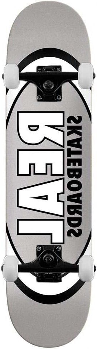 Compleet Skateboard - Outdoor Board - Straat Kunst - 7 Laags Esdoorn Dek - 7.75 Inch Breed - Zilver Zwart Skateonderdeel kopen online