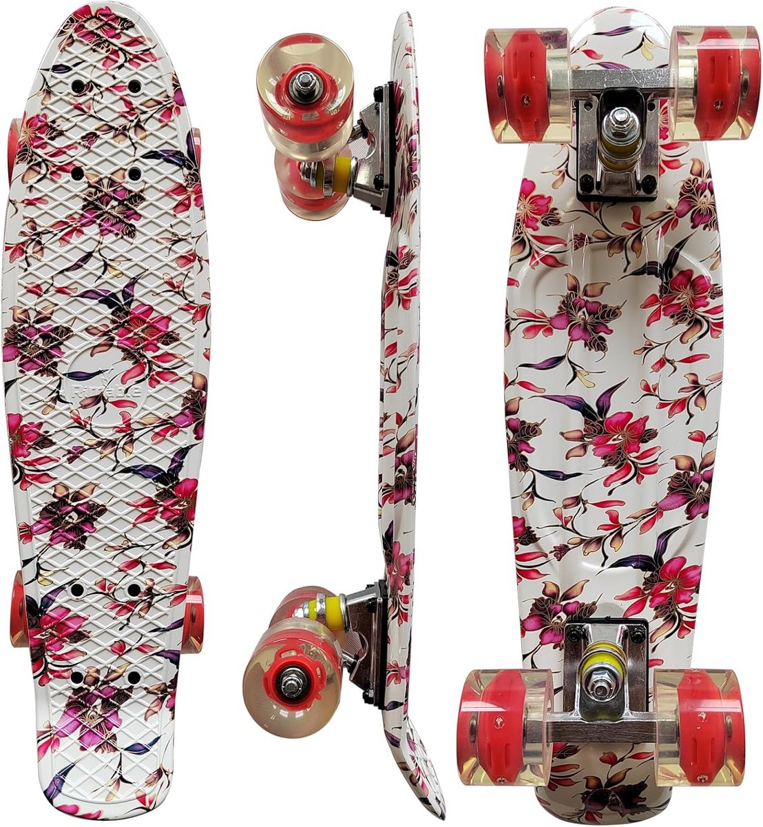 Compleet Skateboard - Penny Board - Buiten Plezier - Sterke PU Wielen - 22 Inch - Bloemenprint Skateonderdeel kopen online