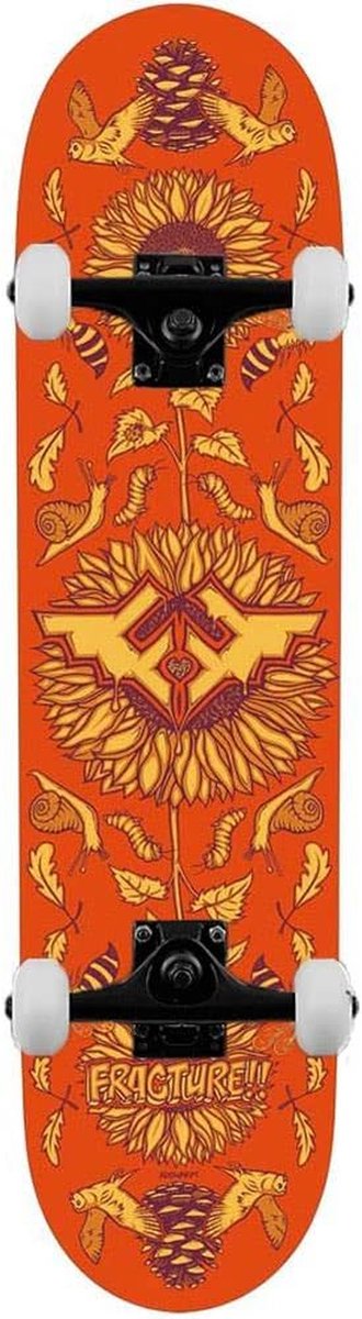 compleet skateboard skate board straat skate 7 laags esdoorn constructie 8 inch breed oranje goud
