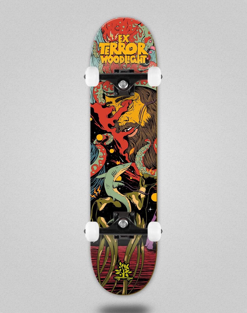 Compleet skateboard - Skateplank - Buiten sporten - Houten deck - 8.125 inch - Multicolor Skateonderdeel kopen online