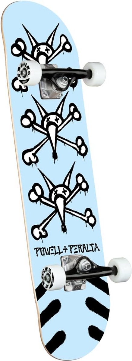 compleet skateboard street board urban skate tricks 7 laags constructie 8 inch breed vato rats blauw