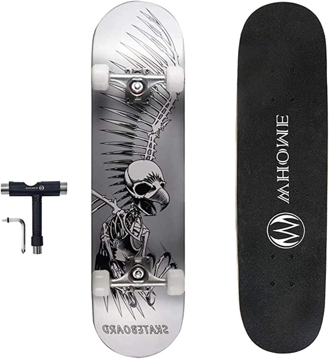 Compleet Skateboard - Street Longboard - Straat Skaten - Dubbele Kick Concave - 31 Inch - Zwart Skateonderdeel kopen online