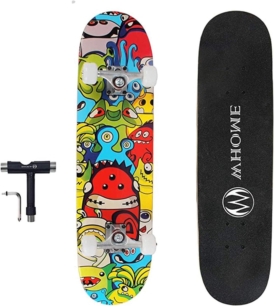 compleet skateboard street longboard straat tricks dubbele kick concave 31 inch niet gespecificeerd