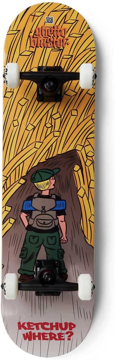 Compleet Skateboard - Streetboard Outdoor - Buiten Skaten - 7 Lagen Esdoorn - 8.0 Inch - Forest Fries Skateonderdeel kopen online