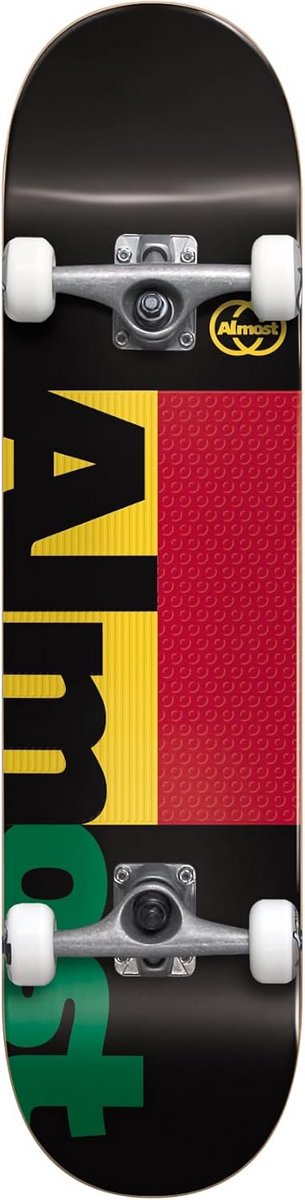 compleet skateboard streetboard straat skaten antislip dek 7 375 inch zwart