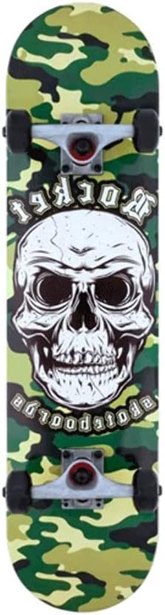 compleet skateboard trickboard board straat skate hard rocket materiaal 775 inch camo schedel