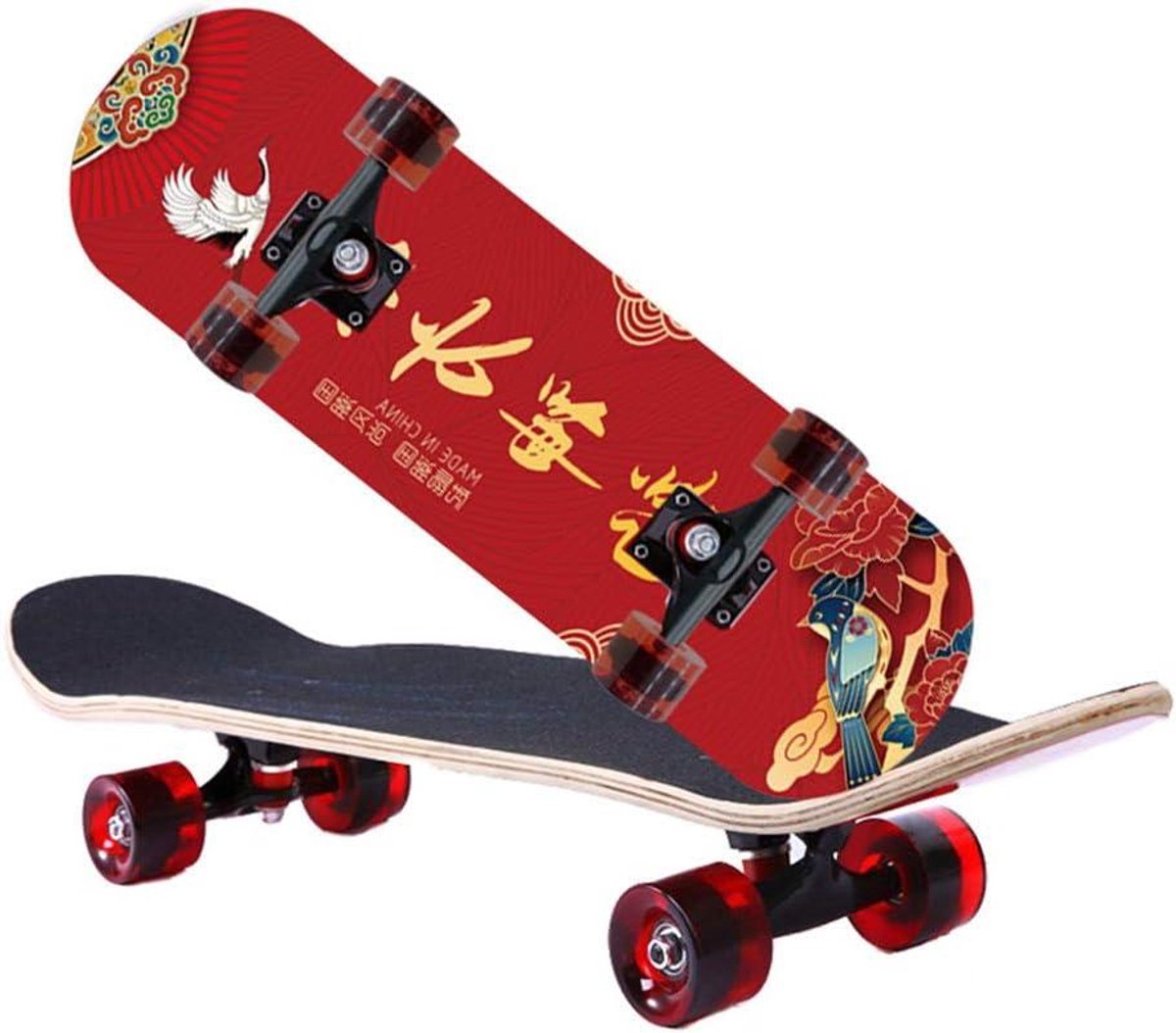 Compleet Skateboard - Trickboard - Stunts en Tricks - Dubbele Kicktail - 80 cm - H Skateonderdeel kopen online