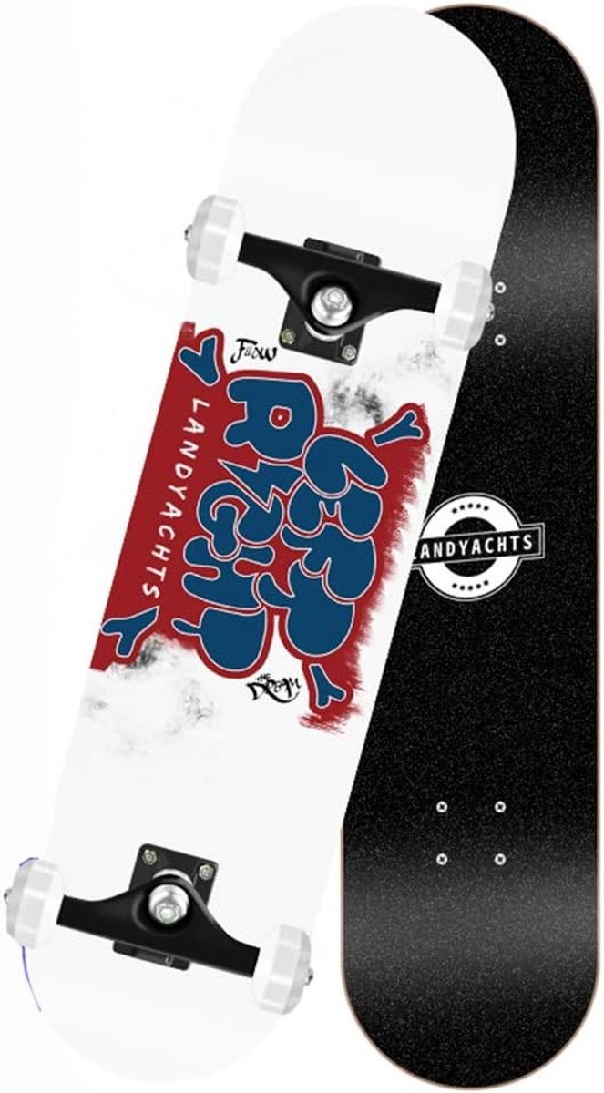 Compleet Skateboard - Vierwiel Skateboard Kinder Skateboard - Beginnen met skateboarden - Esdoornhout 7-laags bord - 79x20cm - Kleurrijk Patroon Skateonderdeel kopen online