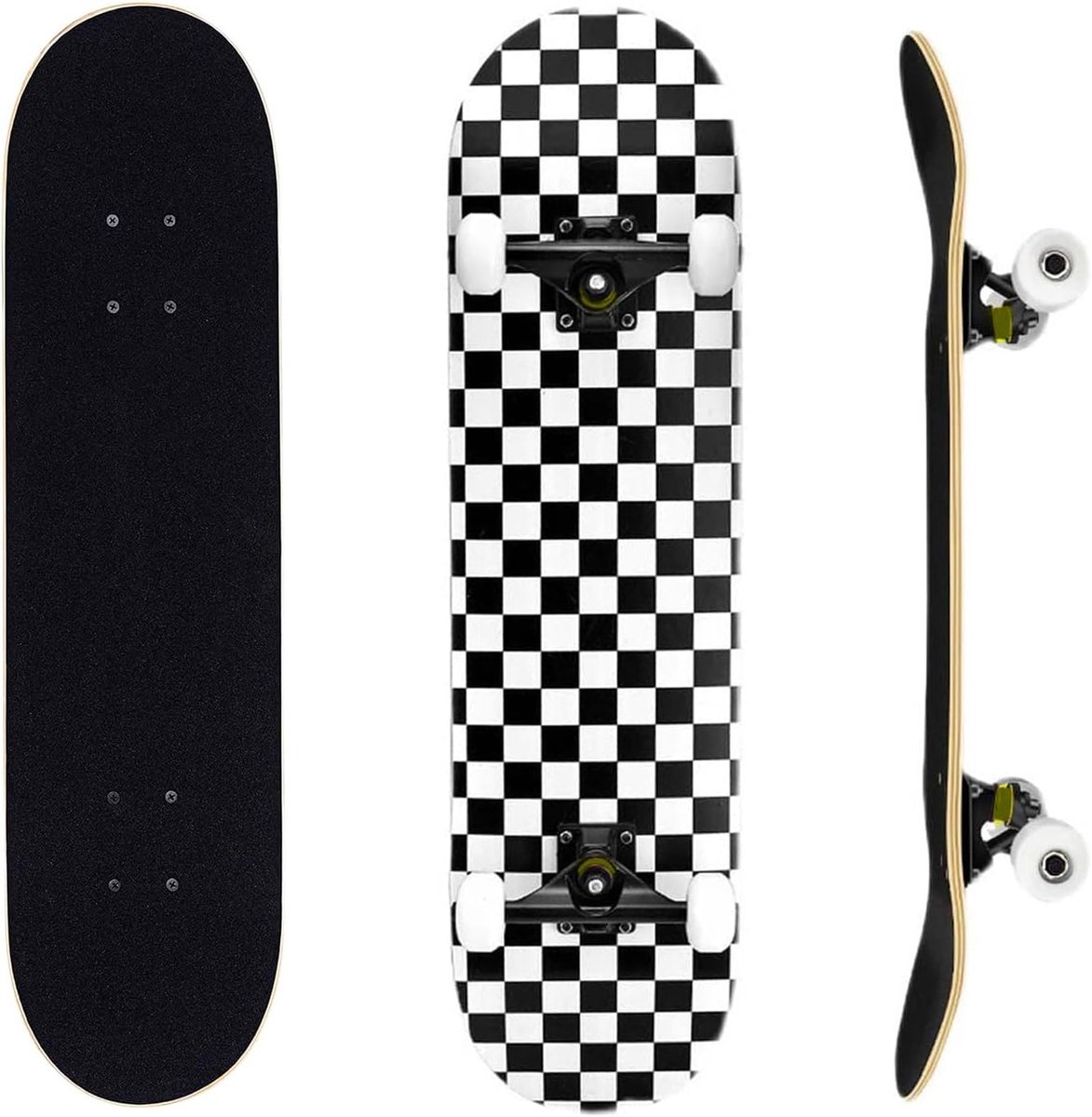 compleet skateboard voor beginners 80 x 20 cm double kick deck met 7 lagen