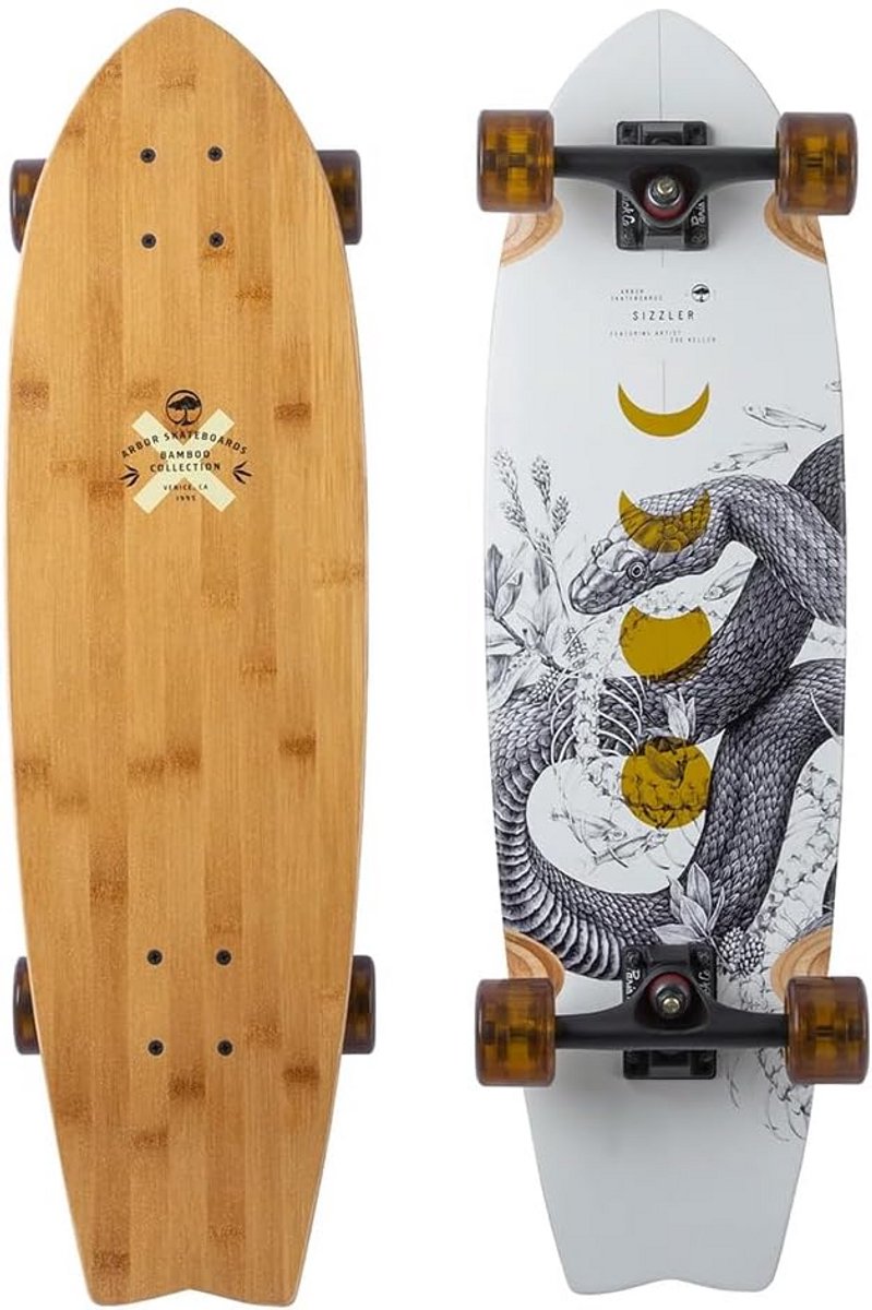 Complete Cruisers Longboard - Bamboe Sizzler - Voor Cruisen en Carven Longboard kopen online