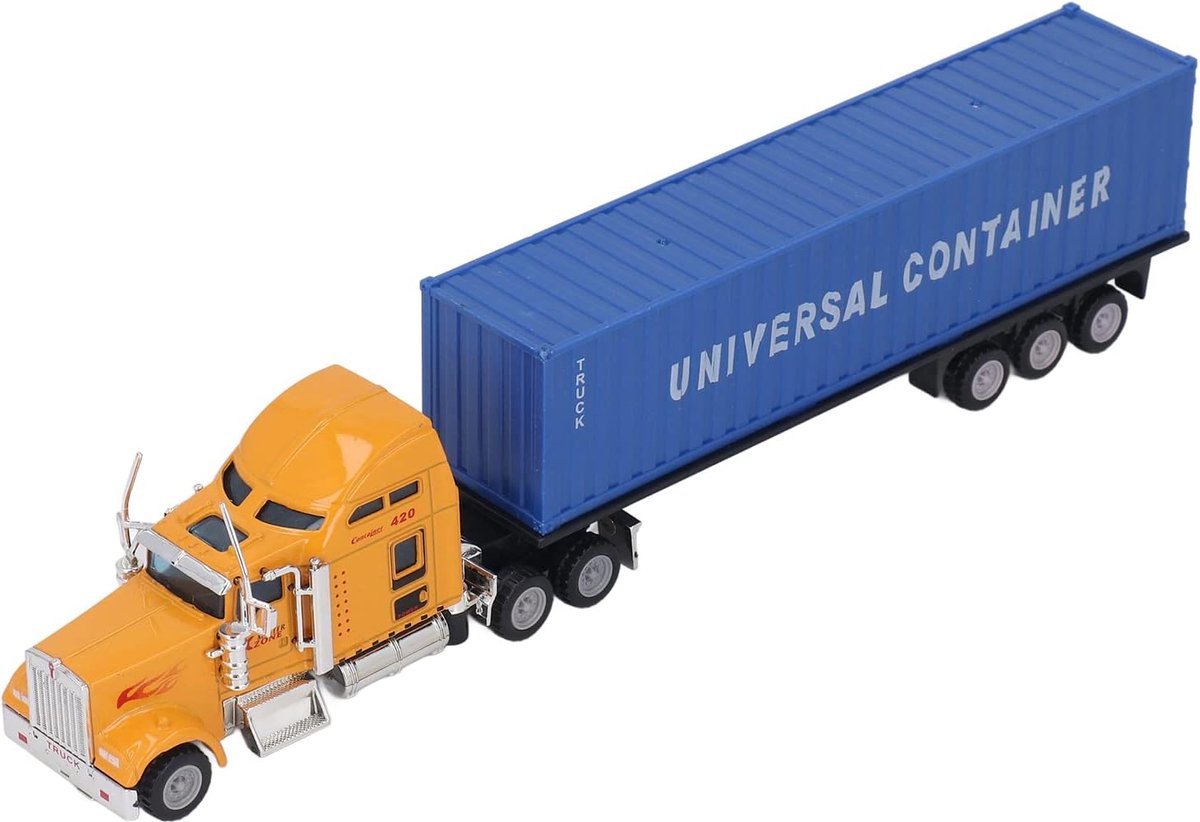 Containerwagen Speelgoed - Transportwagen Model - Verbeeldingsontwikkeling - Schaal 1:65 - 30 x 10 x 7 cm - Levendig Speelgoedkruiwagen kopen online