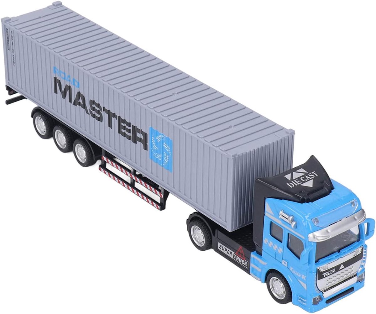 Containerwagen Speelgoedmodel - Vrachtwagen Speelgoed - Kinderspel - Realistisch Ontwerp - 37 x 12 x 7 cm - Blauw Speelgoedkruiwagen kopen online