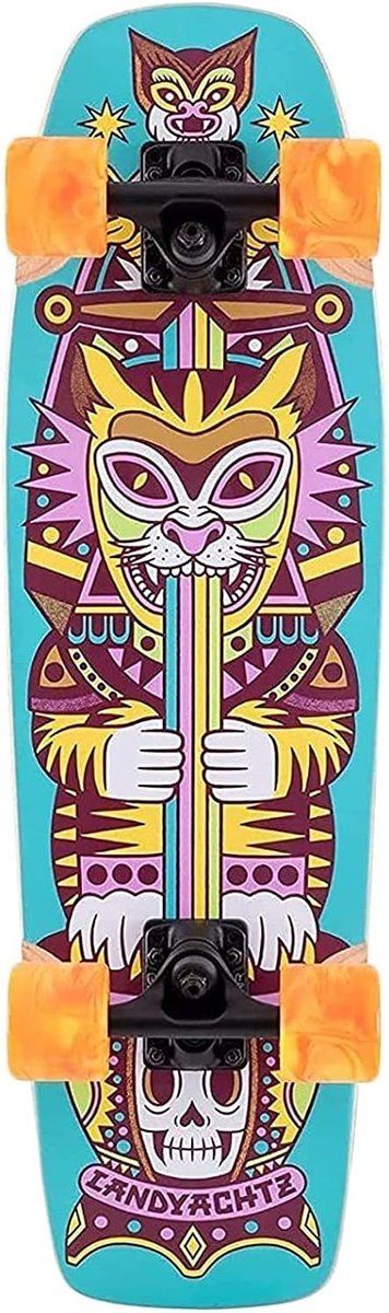 Cruiser skateboard - Compleet board - Stad cruisen - 7-laags esdoorn - 28.3 x 8.3 inch - Meerkleurig Skateonderdeel kopen online