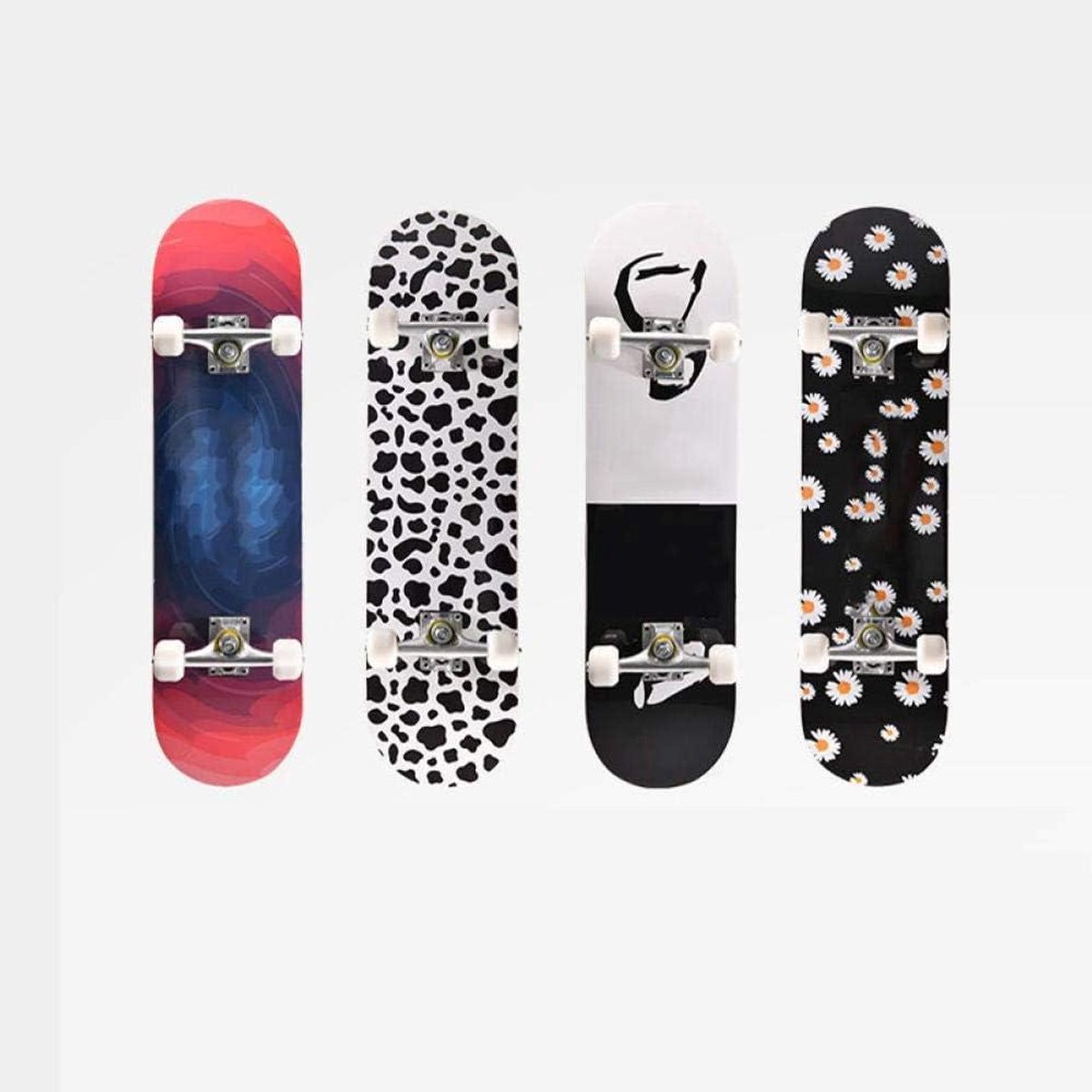 cruiser skateboard longboard skateboard woon werkverkeer 7 laags canadees esdoornhout 80 x 20 cm creatief grafisch ontwerp