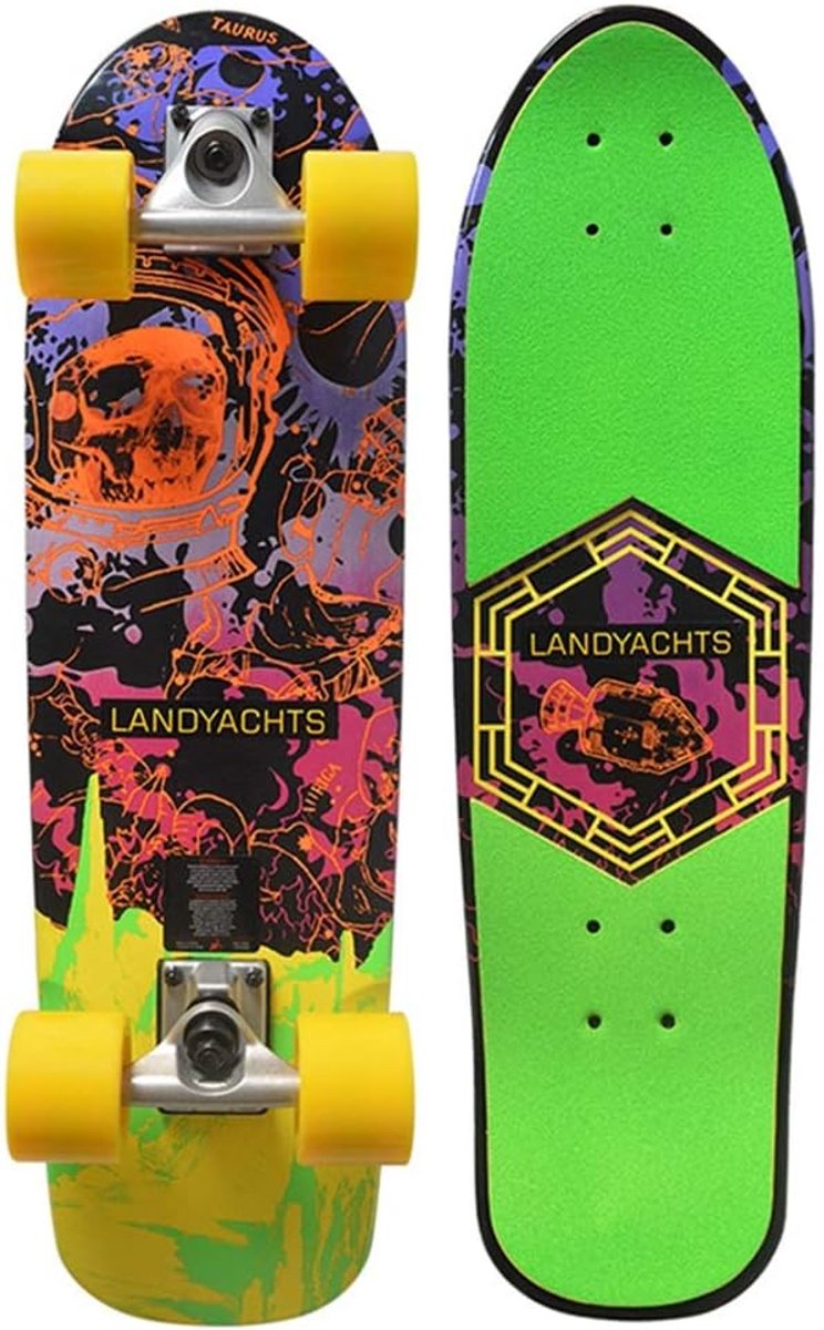 Cruiser Skateboard - Maple Deck - Straat Cruisen - 7-laags Esdoorn Constructie - 28.5 Inch - Kleurrijk Patroon Skateonderdeel kopen online
