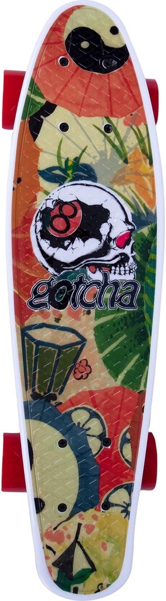 Cruiser Skateboard - Skateboard Compleet - Stadse Ritten - Met Kicktail - 60mm Wielen - Wit Skateonderdeel kopen online