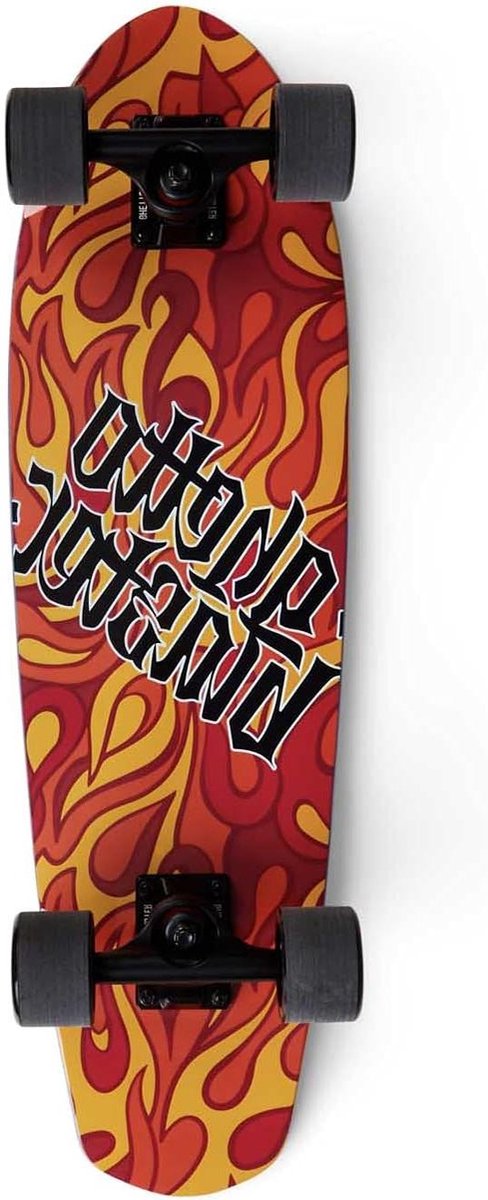 Cruiser skateboard - Stadsplank - Stadstransport - 7 lagen esdoorn - 28 inch - Flame Skateonderdeel kopen online