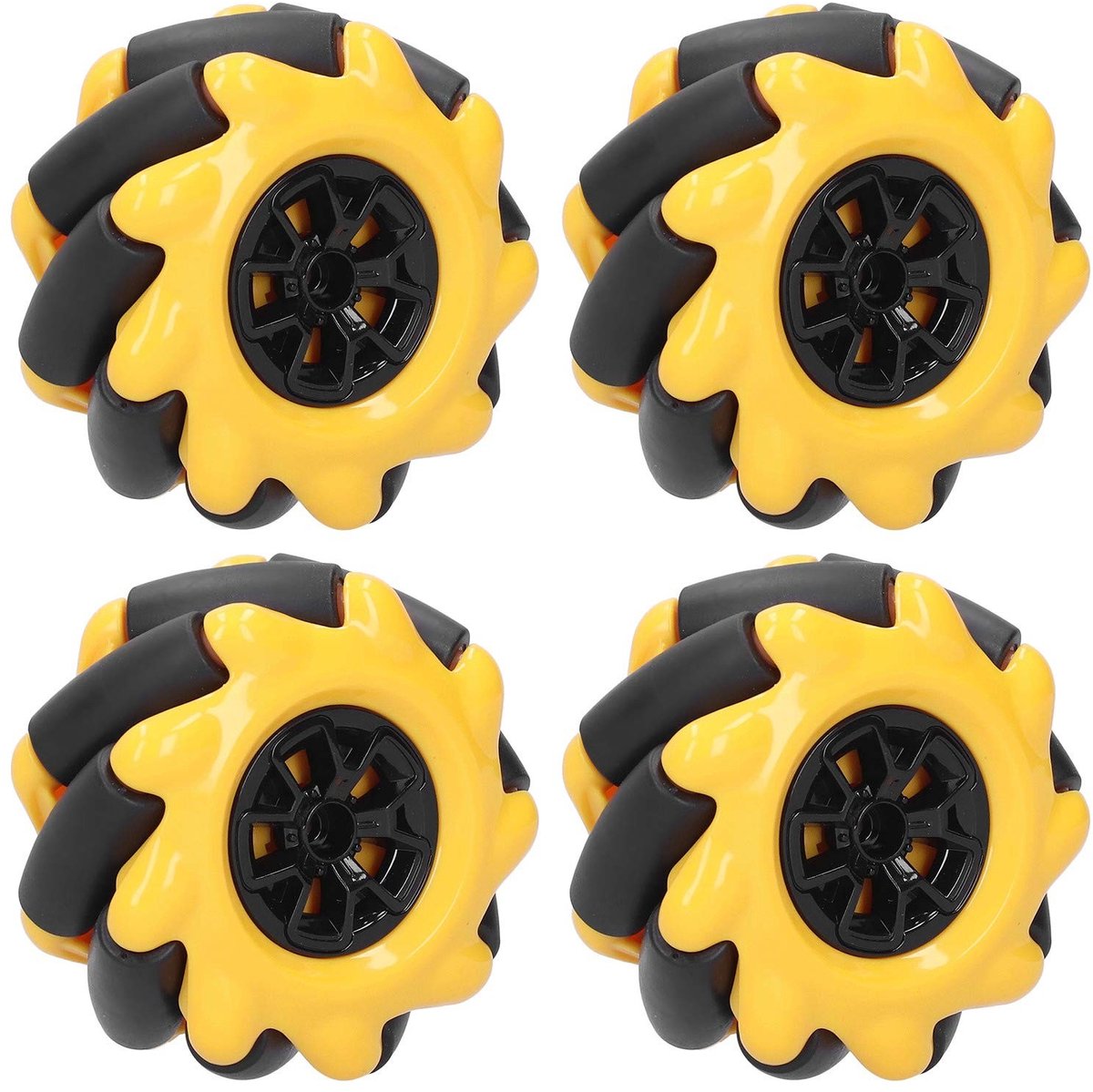 dailygoods dailygoody omnidirectioneel wiel robot onderdelen premium prestaties geel en zwart aandrijfwielen geschikt voor diy projecten 60 mm
