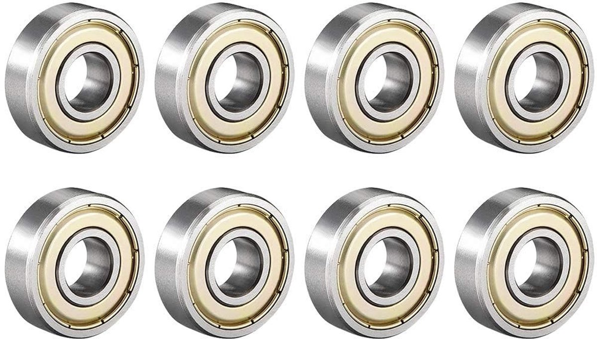 Dailygoods - Set van 8 Metalen Kogellagers 608ZZ voor Wielen en Skateboards Skateonderdeel kopen online